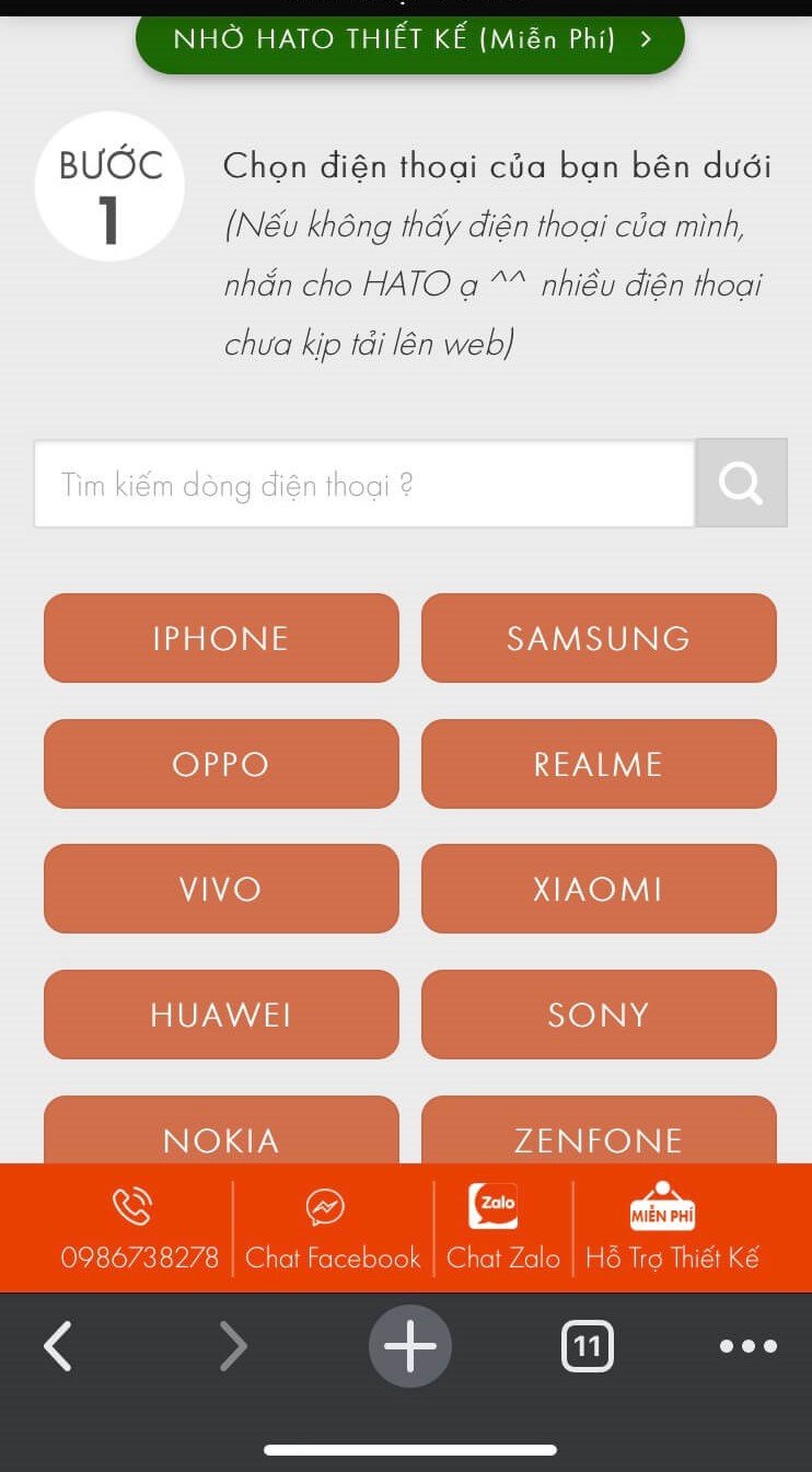 thiết kế ốp lưng