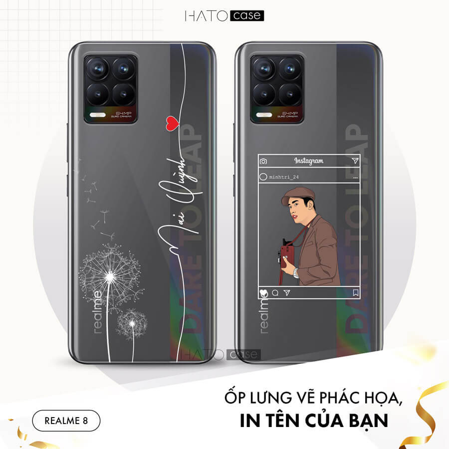 in ốp lưng điện thoại Realme 8 theo yêu cầu